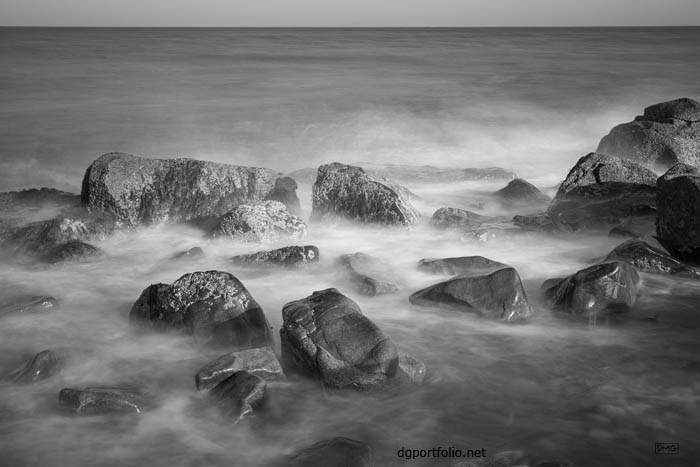 fine art black and white seascape photograph